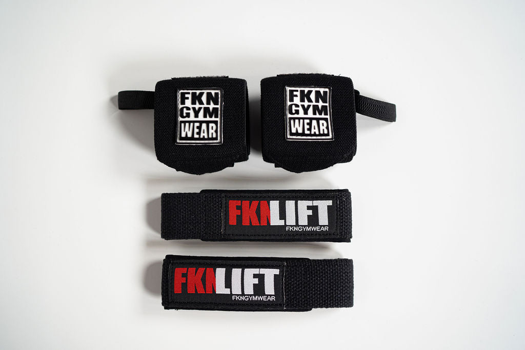 Lifting Straps & Wrist Wraps Pack | Black