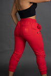 Infinity | Bootyfit Gym Track Pants | Red