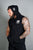 Classic | Men's Zip Up Sleeveless Gym Hoodie | Black
