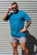 Stone | Men's Gym T-Shirt | Ocean Blue