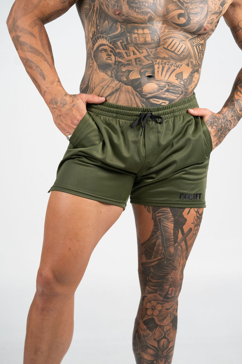 Workout Shorts Khaki Running Shorts Relentless Men's Gym Shorts