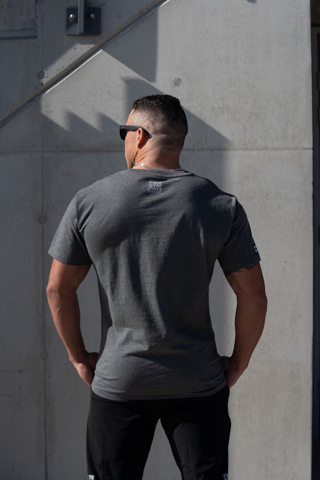 Stone | Men's Gym T-Shirt | Dark Grey Marl