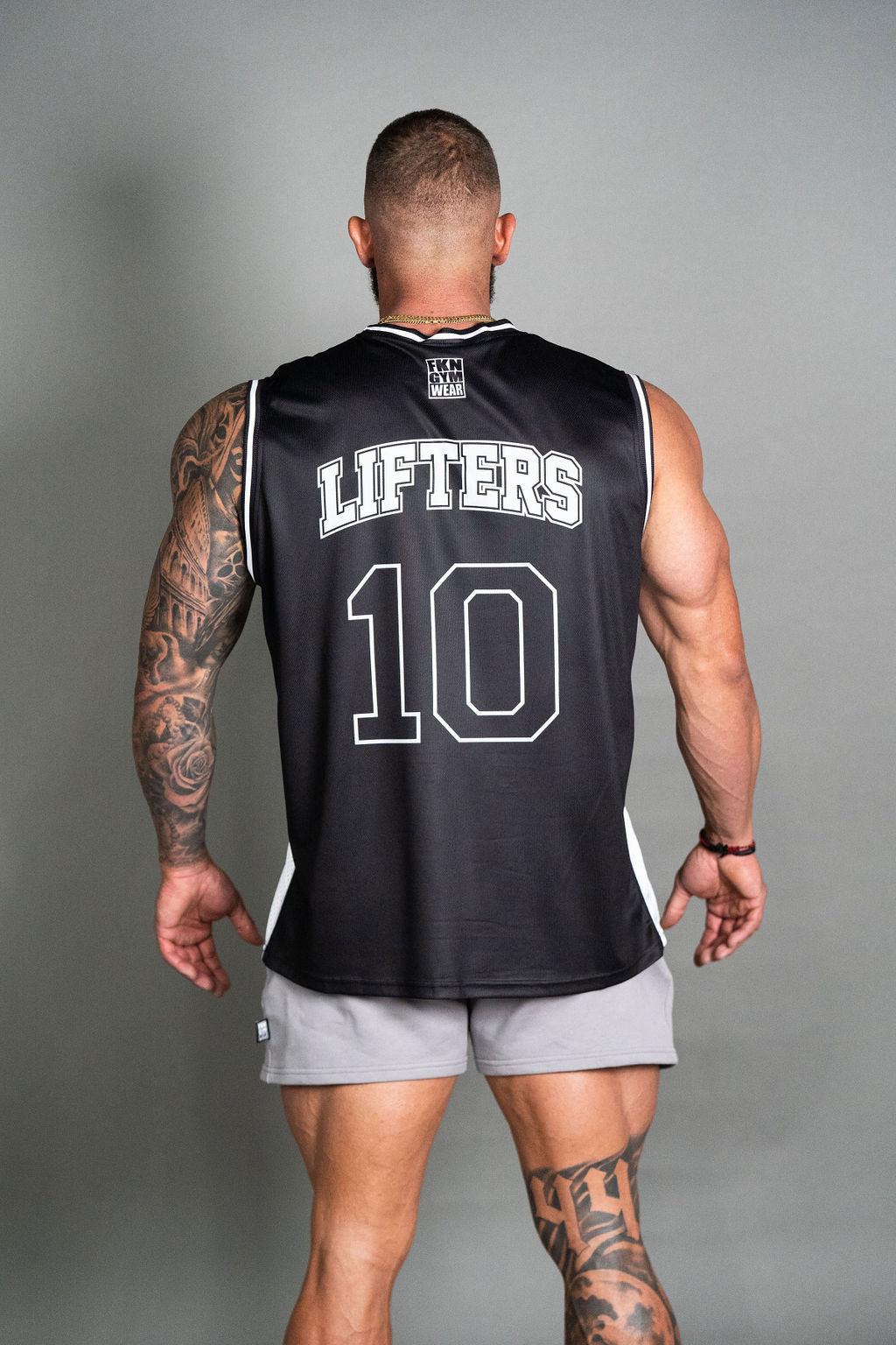 LIFTERS | Men's Gym Training Basketball Jersey Singlet | Black