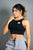 Strapped | Women's Gym Crop Top Sports Bra | Black