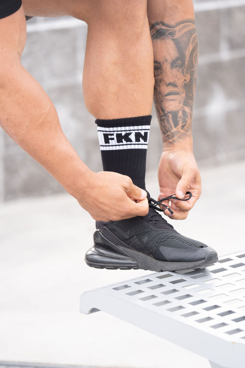Foot Porn | Gym Crew Socks | Black