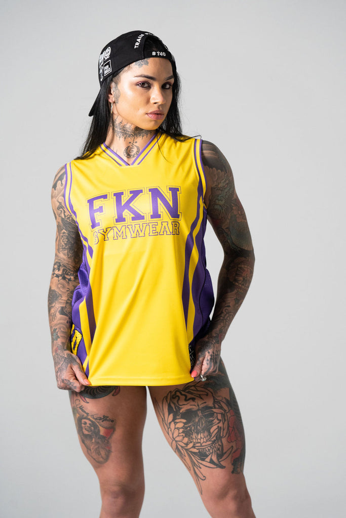 Elevate | Women's Gym Training Basketball Jersey | Yellow