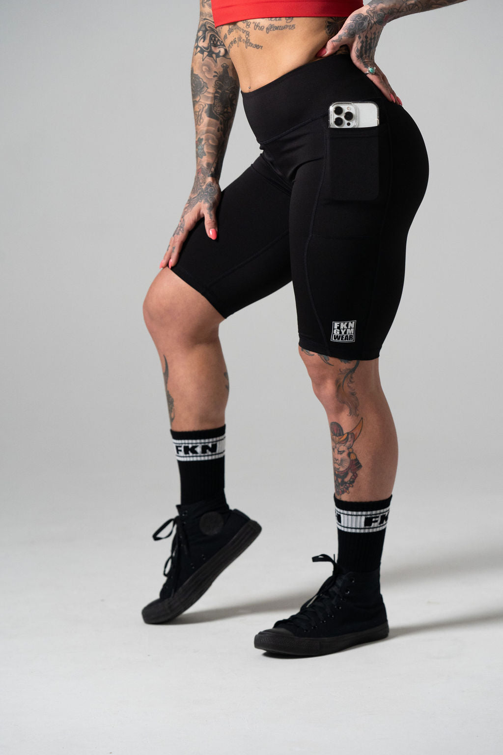 Vixen | Pocket Bike Shorts | Black