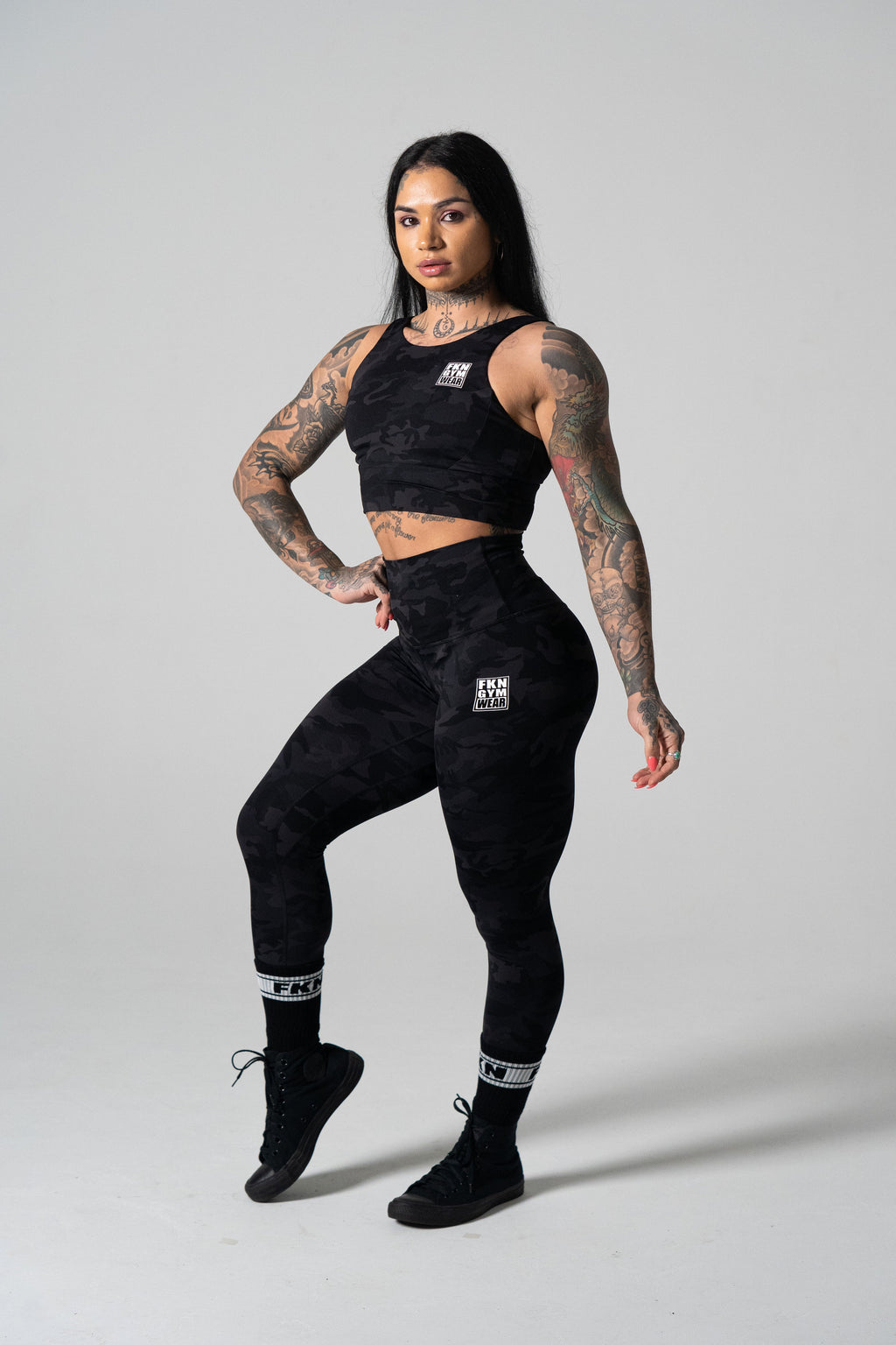 Limitless | Gym Leggings | Camo Black