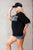 Train 4 Gains | Women's Oversized Pump Cover Gym T-Shirt | Black