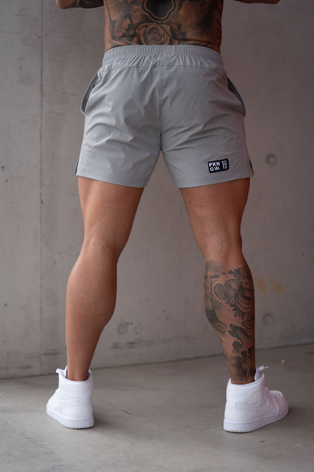 Steel | Men's Gym Shorts | Silver