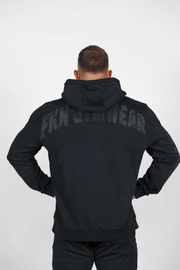 Vintage Wash | Men's Gym Hoodie | Black