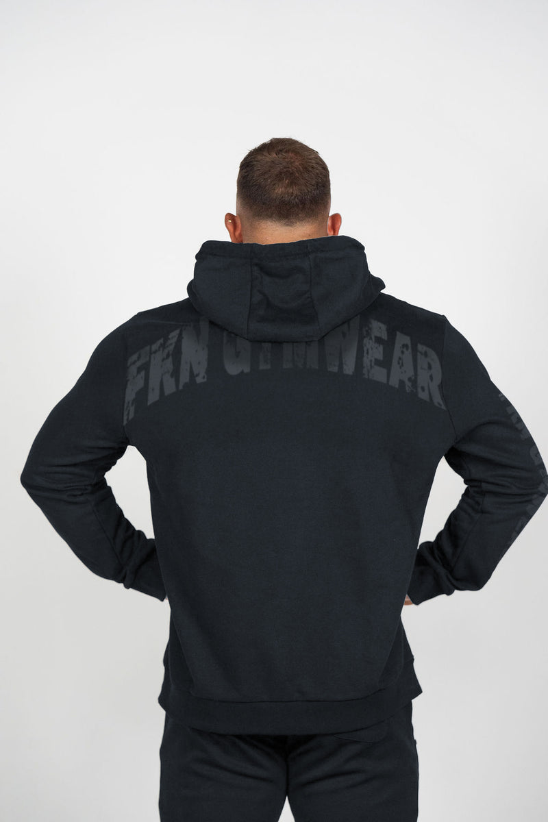 Vintage Wash | Men's Gym Hoodie | Black