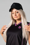 STRIKE | Women's Gym Training Basketball Jersey | Black & Pink