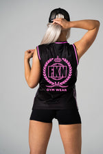STRIKE | Women's Gym Training Basketball Jersey | Black & Pink