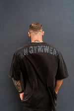 *PRE-ORDER* Vintage Wash | Men's Oversized Pump Cover Gym T-Shirt | Dark Grey