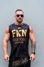 *PRE-ORDER* FKN GOLD | Men's Gym Shorts Basketball | Black & Gold