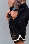 *PRE-ORDER* FKN GOLD | Men's Gym Shorts Basketball | Black & Gold