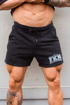 Vintage Wash | Men's Cotton Gym Shorts | Black