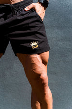 FKN GOLD Steel | Men's Gym Shorts | Black & Gold