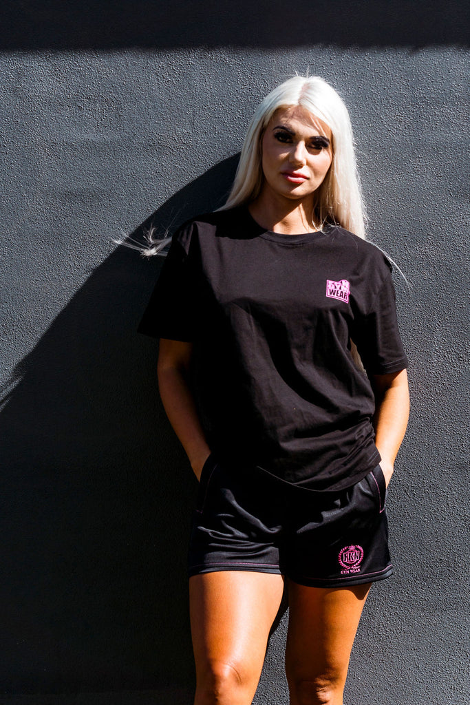 STRIKE Power | Women's Gym Shorts | Black & Pink