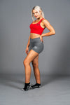 Flex | Women's Seamless Scrunch Bum Gym Shorts | Grey