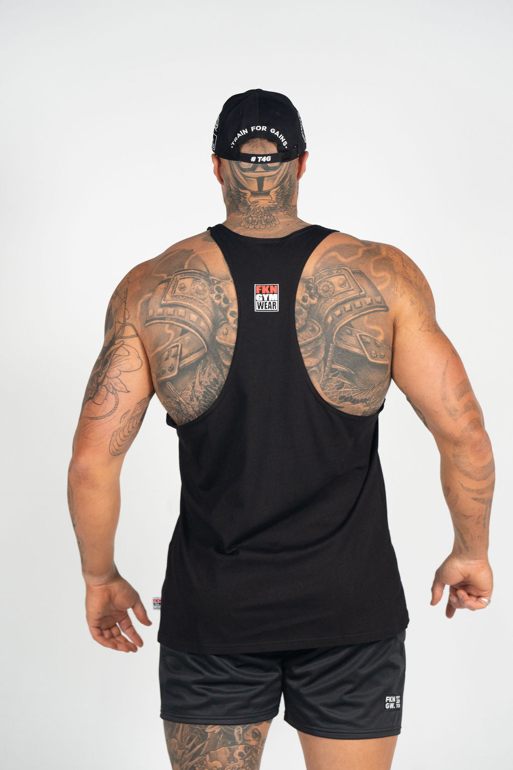 FKNBOSS | Men's Gym Stringer Singlet | Black