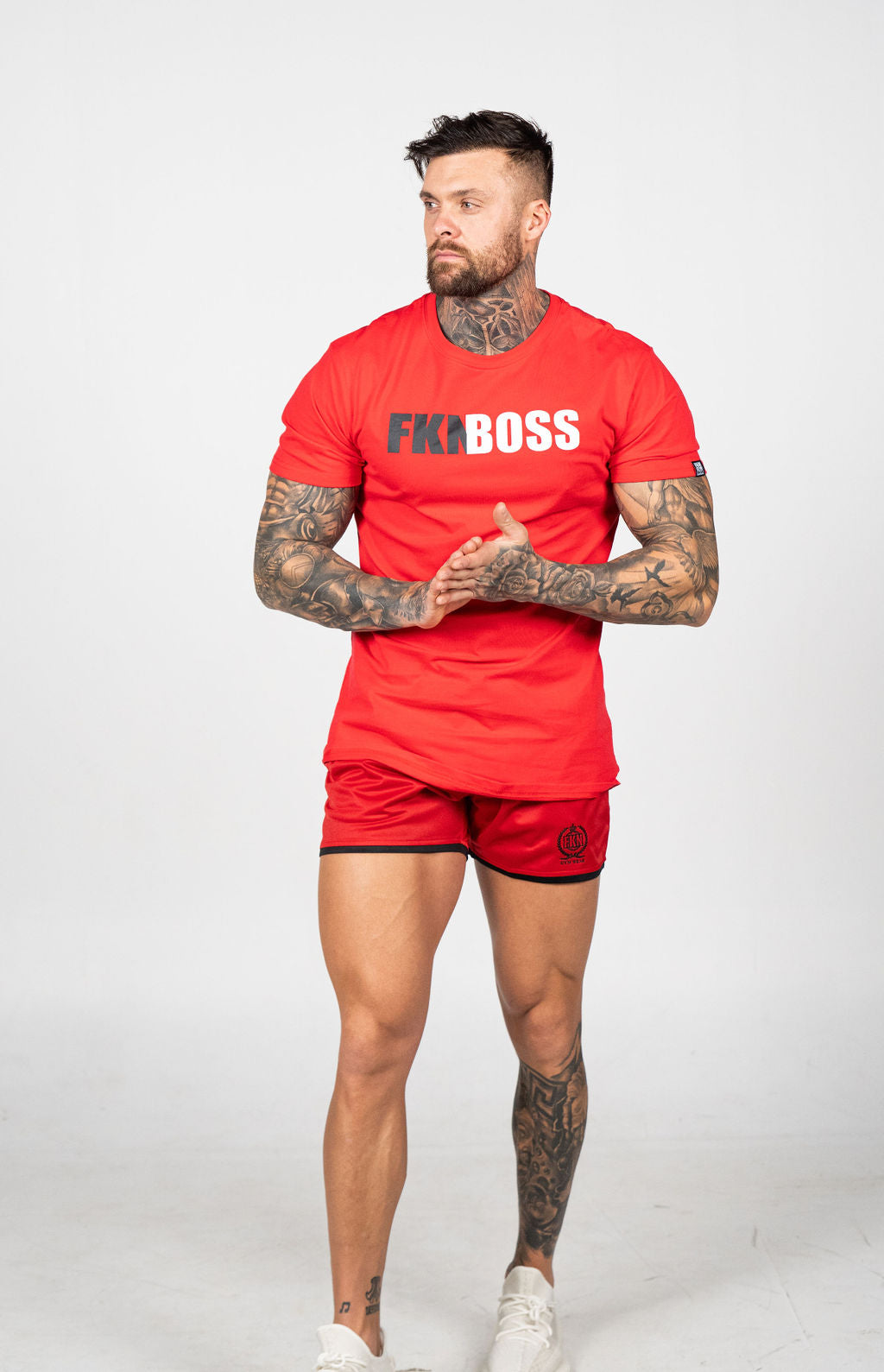 FKNBOSS Men's Gym T-Shirt Red – FKN Gym Wear