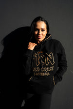 FKN GOLD | Women's Gym Hoodie | Black & Gold