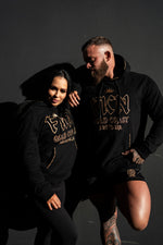 FKN GOLD | Men's Gym Hoodie | Black & Gold