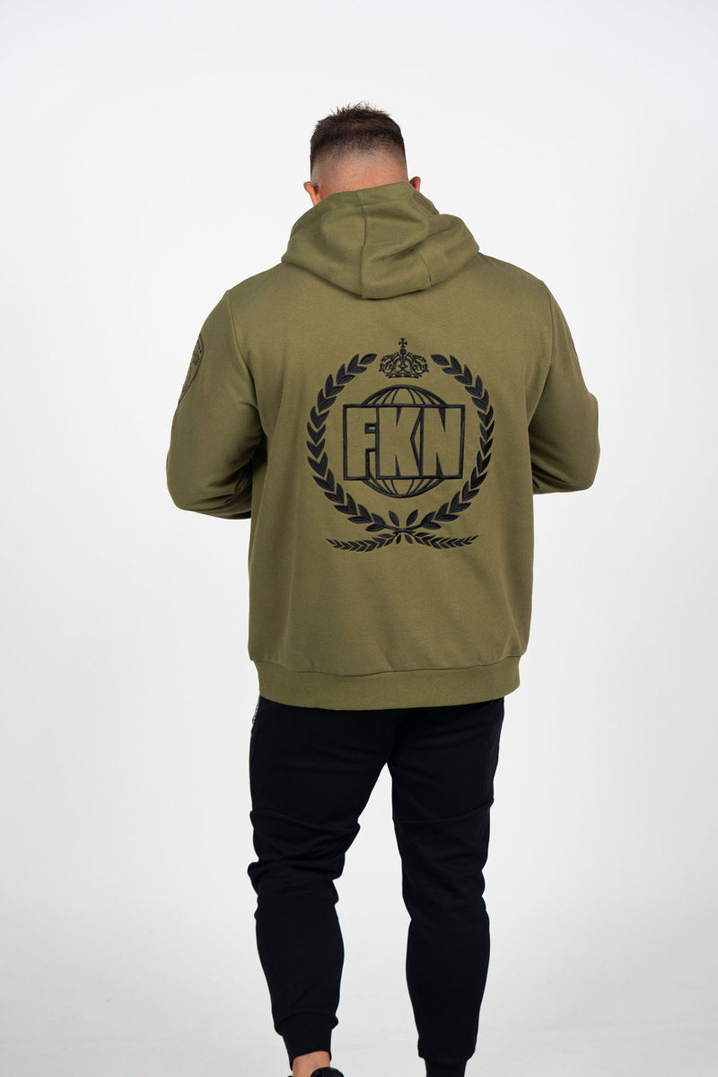 Varsity | Men's Premium Gym Hoodie | Khaki