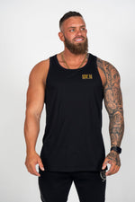 Conquer | Men's FKN GOLD Gym Singlet | Black & Gold