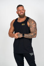 Conquer FKN GOLD | Men's Gym Singlet | Black & Gold