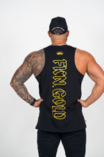 Conquer FKN GOLD | Men's Gym Singlet | Black & Gold