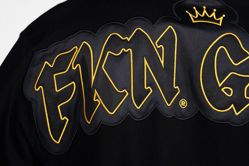 FKN GOLD | Men's Oversized Pump Cover Gym T-Shirt | Black & Gold