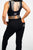 Envy | Women's V Neck Gym Crop Top  | Black