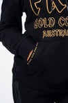 FKN GOLD | Women's Gym Hoodie | Black & Gold