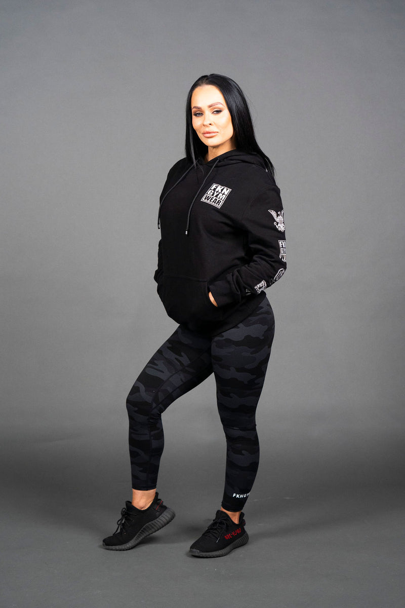 Stealth | Women's Gym Leggings | Black Camo