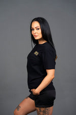 FKN GOLD | Women's Gym T-Shirt | Black & Gold