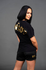 FKN GOLD | Women's Gym T-Shirt | Black & Gold