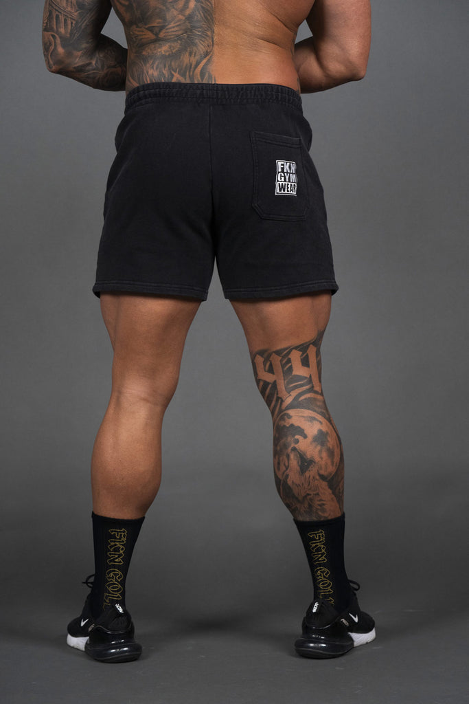 FKN GOLD Gym Crew Socks | Black & Gold