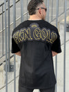 FKN GOLD | Men's Oversized Pump Cover Gym T-Shirt | Black & Gold