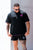 STRIKE | Men's Oversized Pump Cover Gym T-Shirt | Black & Pink