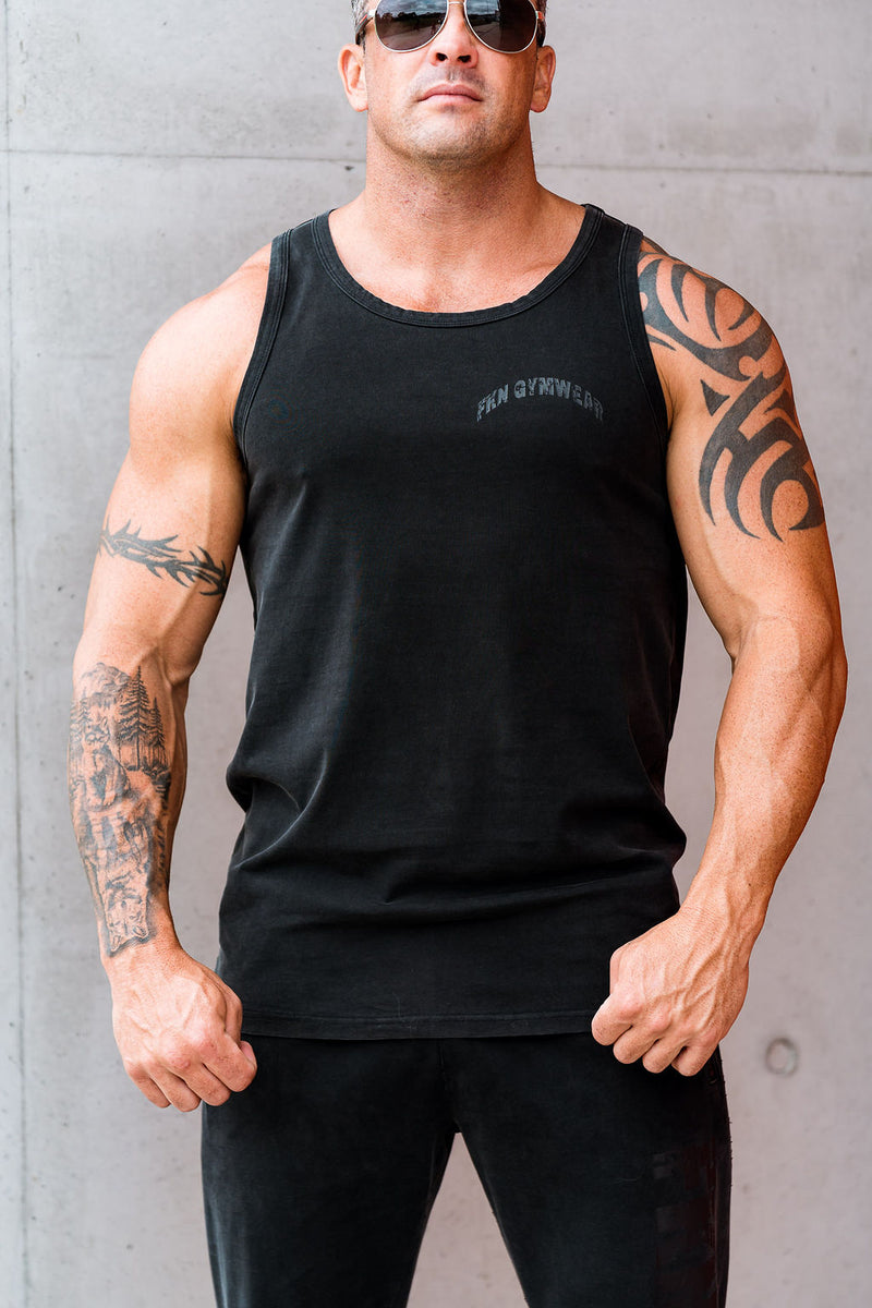 Ballistic | Conquer Men's Gym Singlet | Vintage Wash