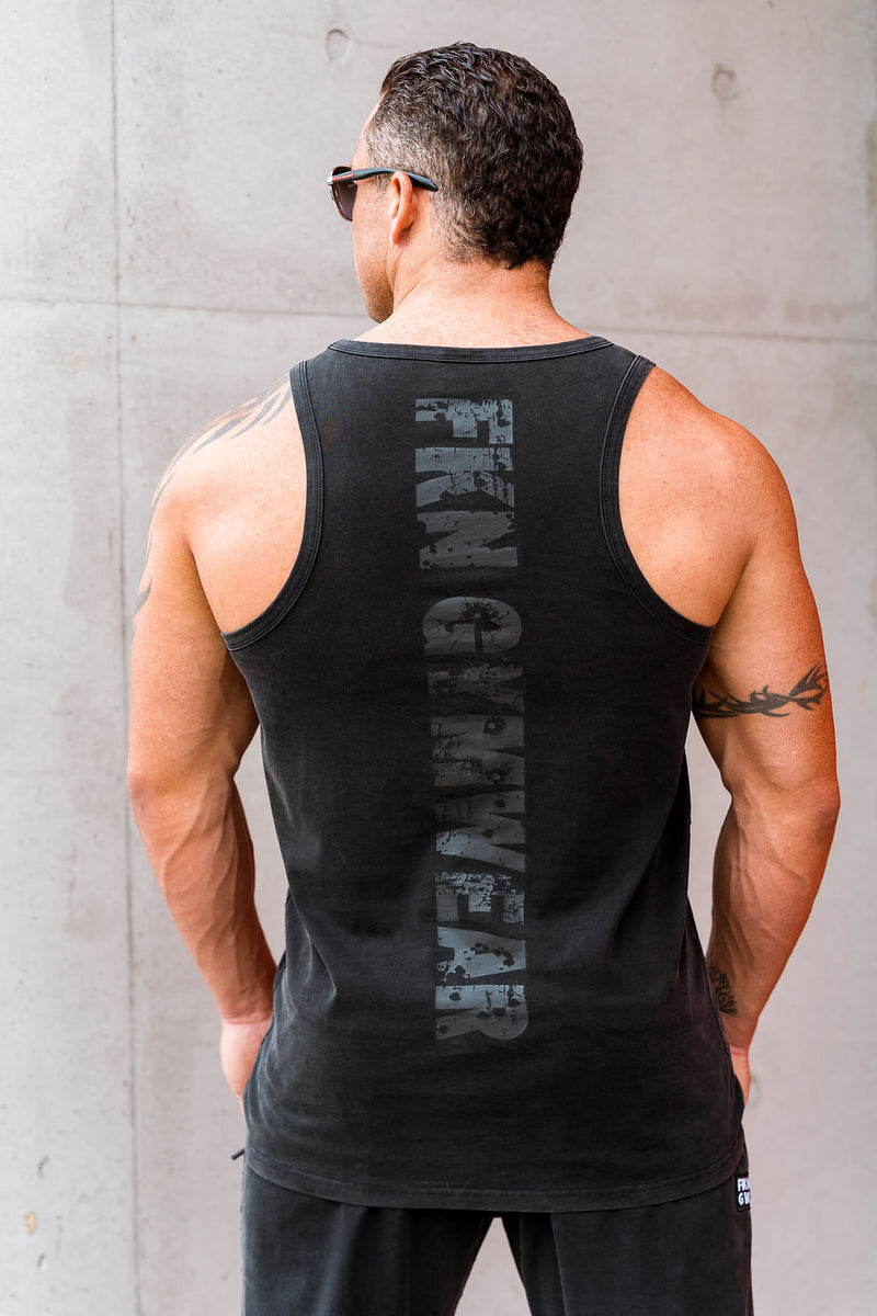 Ballistic | Conquer Men's Gym Singlet | Vintage Wash
