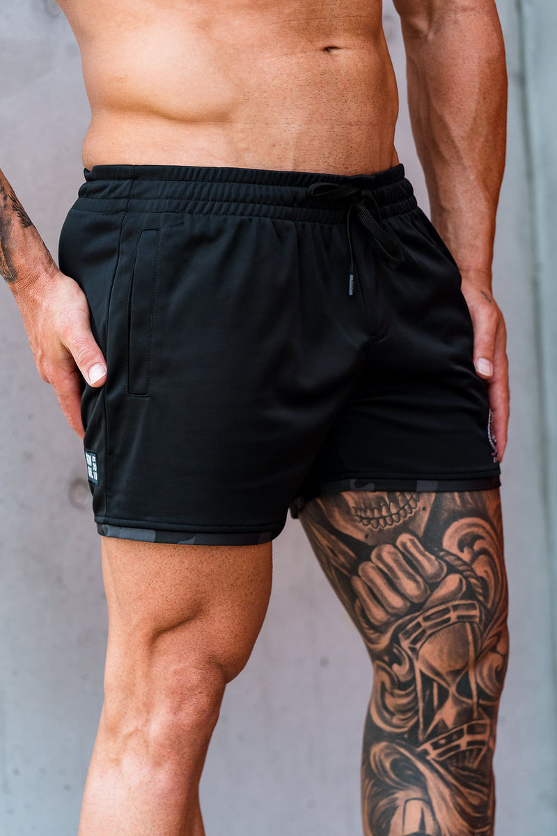 Relentless 2.0 | Men's Gym Shorts | Black Camo