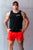 Steel | Men's Gym Shorts | Red Camo