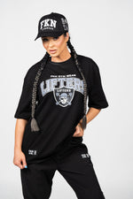 LIFTERS | Women's Oversized Pump Cover Gym T-Shirt | Black