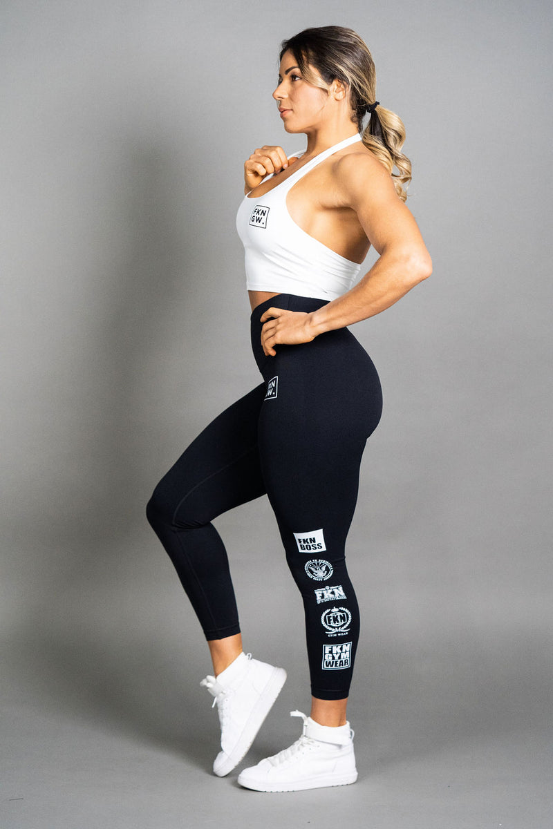 Flex | Women's Gym Halter Singlet Top | White