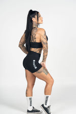 Flex HEIST | Women's Seamless Scrunch Bum Gym Shorts | Black
