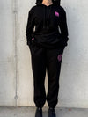 STRIKE | Women's Oversized Gym Joggers | Black & Pink